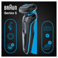 Електробритва Braun Series 5 51-M4500cs BLACK / MINT Diawest