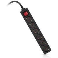 Сетевой фильтр питания REAL-EL RS-6 Protect M 3m, black (EL122300034) Diawest