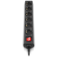 Сетевой фильтр питания REAL-EL RS-6 Protect M 3m, black (EL122300034) Diawest