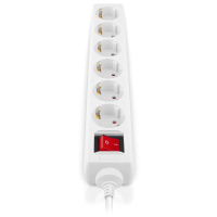 Сетевой фильтр питания REAL-EL RS-6 Protect M 3m, white (EL122300033) Diawest