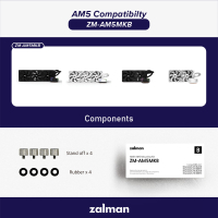 Установчий комплект Zalman AM5 RESERATOR5Z24BLACK/WHITE, RESERATOR5Z36BLACK/WHI (ZM-AM5MKB) Diawest