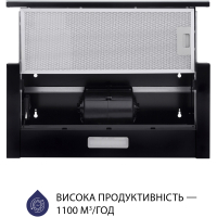 Вытяжка кухонная Minola HTLS 6734 BL 1100 LED GLASS Diawest