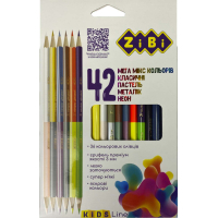 Карандаши цветные ZiBi трехгранные 42 цвета (ZB.2443) Diawest