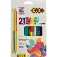 Олівці кольорові ZiBi тригранні 21 колір (ZB.2441) Diawest