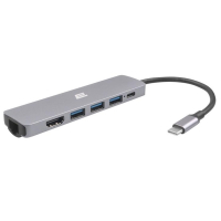 Концентратор 2E USB-C Slim Aluminum Multi-Port 6in1 (2EW-2684) Diawest