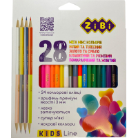 Олівці кольорові ZiBi тригранні 28 кольорів (ZB.2442) Diawest