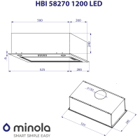 Вытяжка кухонная Minola HBI 58270 BL 1200 LED Diawest