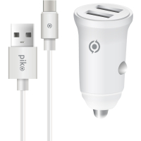 Зарядний пристрій Piko CC-312 (2USB3,1A) + USB-C cable (1283126538803) Diawest