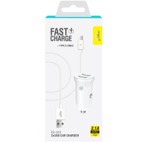 Зарядний пристрій Piko CC-312 (2USB3,1A) + USB-C cable (1283126538803) Diawest