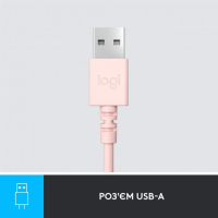 Навушники Logitech H390 USB Rose (981-001281) Diawest