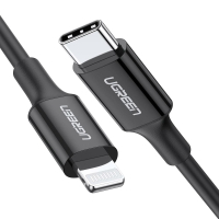 Дата кабель USB-C to Lightning 1.0m US1713A Nickel Plating ABS Shell Black Ugreen (60751) Diawest