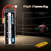 Акумулятор для дрона HRB Lipo 4s 14.8V 4000mAh 60C Battery (HR-4000MAH-4S-60C) Diawest