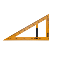 Лінійка ZiBi Teacher Косинець 90°/60° для шкільної дошки 50 см, жовтий (ZB.5638) Diawest