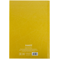 Книга записна Axent Courage А4, 96 аркушів, клітинка, жовта (8422-552-A) Diawest