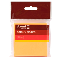 Бумага для заметок Axent с клейким слоем неоновый оранжевый 75х75мм, 100 листов (D3414-15) Diawest