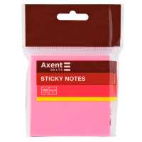 Бумага для заметок Axent с клейким слоем неоновый розовый 75х75мм, 100 листов (D3414-13) Diawest