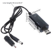 Кабель живлення USB 5V to DC 9V/12V 5.5*2.1/3,5*1,35 mm Dynamode (KWS-912V) Diawest