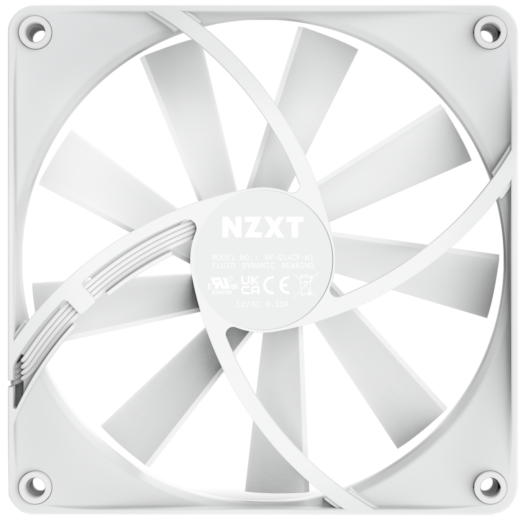 Кулер для корпуса NZXT F140Q Single (White) (RF-Q14SF-W1) Diawest