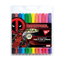 Фломастеры Yes Marvel.Deadpool, 12 цветов (650477) Diawest