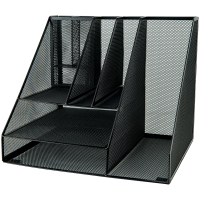 Настільний набір Axent підставка-органайзер мультифункціональна 345x290x290 мм металева чорний (2127-01-A) Diawest