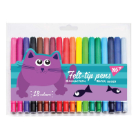 Фломастеры Yes Kittycon, 18 цветов (650489) Diawest
