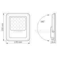 Прожектор Videx LED 500Lm 5000K (VLE-FSO3-205) Diawest