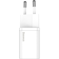 Зарядний пристрій Baseus Super Si 1C 20W With Simple Wisdom Data Cable Type-C/iP White (TZCCSUP-B02) Diawest