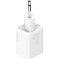 Зарядний пристрій Baseus Super Si 1C 20W With Simple Wisdom Data Cable Type-C/iP White (TZCCSUP-B02) Diawest