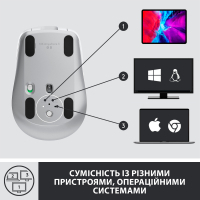 Мышка Logitech MX Anywhere 3 Performance for Business Wireless Pale Grey (910-006216) Diawest