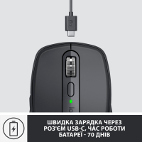 Мишка Logitech MX Anywhere 3 Performance for Business Wireless Graphite (910-006205) Diawest