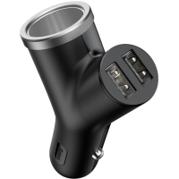 Зарядное устройство Baseus Y type dual USB-A Black (CCALL-YX01) Diawest