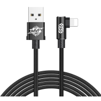 Дата кабель USB 2.0 AM to Lightning 1.0m MVP Elbow Type 2.4A Black Baseus (CALMVP-01) Diawest