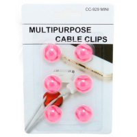 Держатель для кабеля Extradigital CC-929 Cable Clips mini, Pink (KBC1698) Diawest