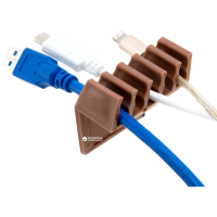 Держатель для кабеля Extradigital CC-902 Cable Clips, Brown (KBC1707) Diawest