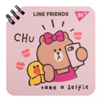 Блокнот Yes Line Friends Chu 110 х 110 80 аркушів (151750) Diawest