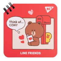Блокнот Yes Line Friends Think of Cony 110 х 110 80 аркушів (151751) Diawest