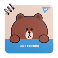 Блокнот Yes Line Friends Brown 110 х 110 80 аркушів (151749) Diawest