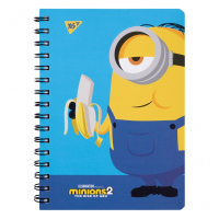 Блокнот Yes Minions А5 80 листов двойная спираль с резинкой Линия (151774) Diawest