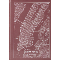 Книга записна Axent Maps New York А4 у твердій обкладінці 96 аркушів у клітинку (8422-543-A) Diawest