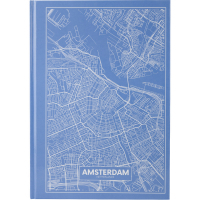 Книга записная Axent Maps Amsterdam А4 в твердой обложке 96 листов в клетку Голуб (8422-507-A) Diawest