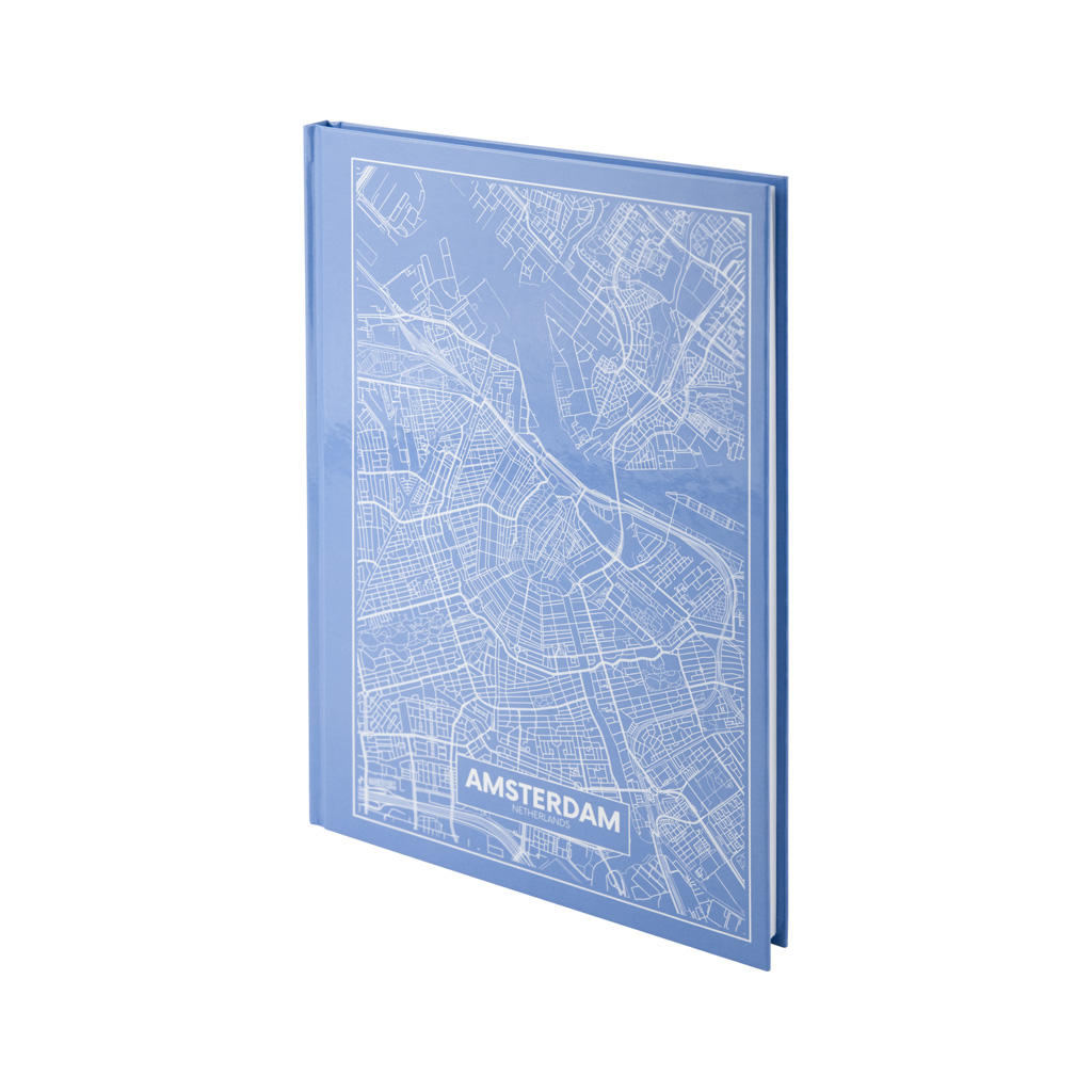 Книга записная Axent Maps Amsterdam А4 в твердой обложке 96 листов в клетку Голуб (8422-507-A) Diawest