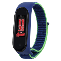Ремешок для фитнес браслета BeCover Nylon Style для Xiaomi Mi Smart Band 5/6 Blue-Green (705418) Diawest