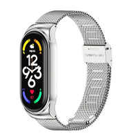 Ремешок для фитнес браслета BeCover Metal для Xiaomi Mi Smart Band 7 Silver (707494) Diawest