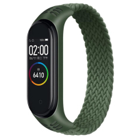 Ремешок для фитнес браслета BeCover Elastic Nylon Style для Xiaomi Mi Smart Band 5/6 (Size L) Khaki (706161) Diawest