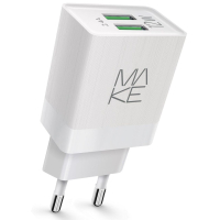 Зарядний пристрій MAKE 12W 2.4A+2.4А White (MCW-221WH) Diawest
