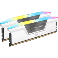 Модуль пам'яті для комп'ютера DDR5 32GB (2x16GB) 6000 MHz Vengeance RGB White Corsair (CMH32GX5M2B6000C40W) Diawest