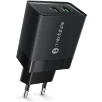 Зарядное устройство MakeFuture 18W QC3.0 + 2.4A Black (MCW-32QBK) Diawest