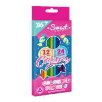 Олівці кольорові Yes Sweet Cream двосторонні 12 шт. 24 кол. (290675) Diawest