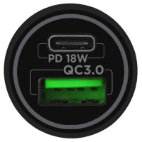Зарядное устройство MakeFuture car 18W PD + QC3.0 Black (MCC-33PBK) Diawest