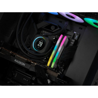 Модуль пам'яті для комп'ютера DDR5 32GB (2x16GB) 6000 MHz Vengeance RGB Black Corsair (CMH32GX5M2B6000C40) Diawest